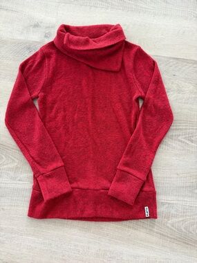 KAVU alberta Sweetie Sweater – Red Cowl Neck Pullover size Medium